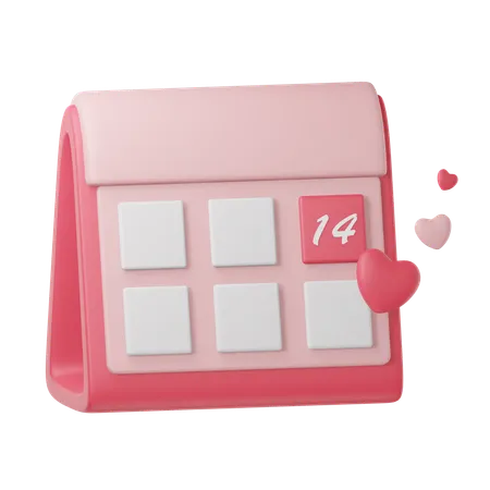 Valentine Calender  3D Icon