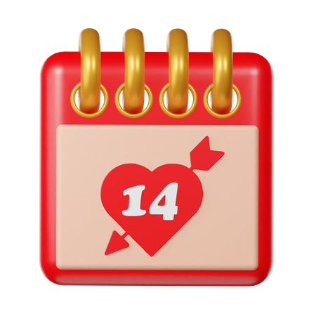 Valentine Calender  3D Icon