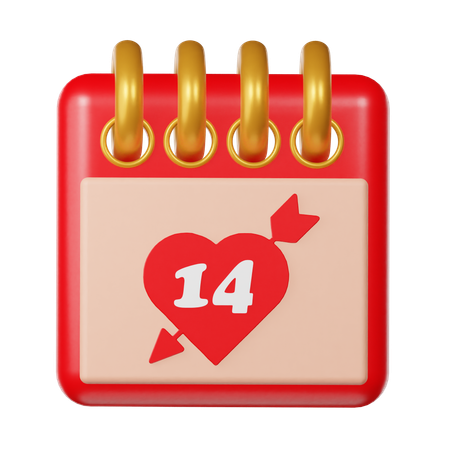 Valentine Calender  3D Icon