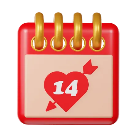 Valentine Calender  3D Icon