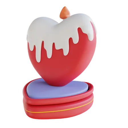 Valentine Candle  3D Icon