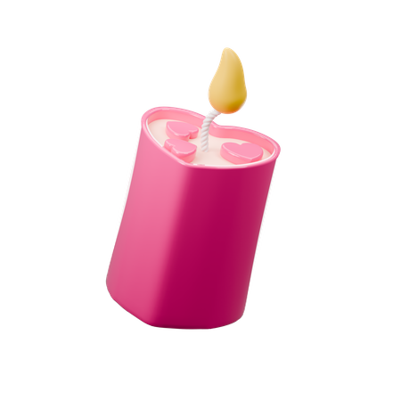 Valentine Candle  3D Icon