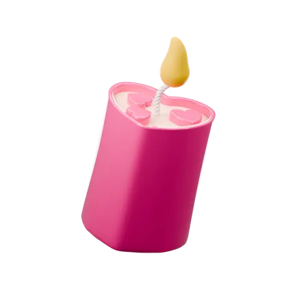 Valentine Candle  3D Icon