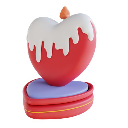 Valentine Candle  3D Icon