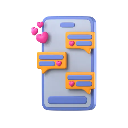 발렌타인 채팅  3D Icon