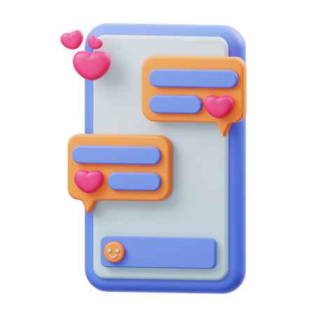 Valentine Chat  3D Icon