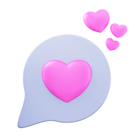 Valentine Chat  3D Illustration