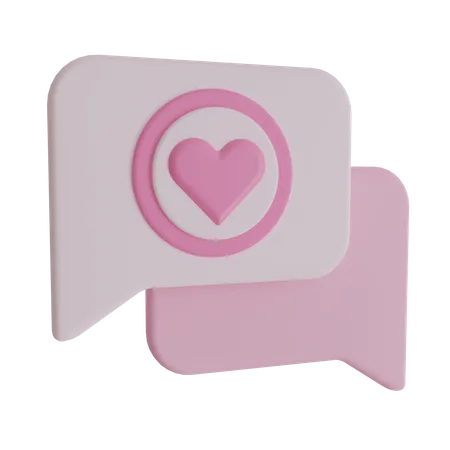 Valentine Chat  3D Icon