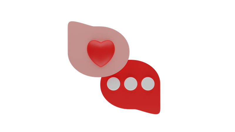 Valentine chat  3D Icon