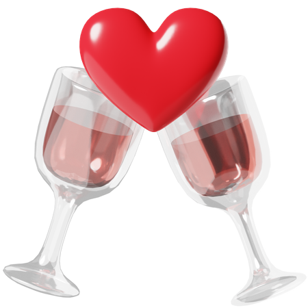 Valentine Cheers  3D Icon