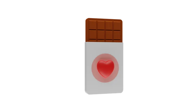 Valentine chocolate 01  3D Icon