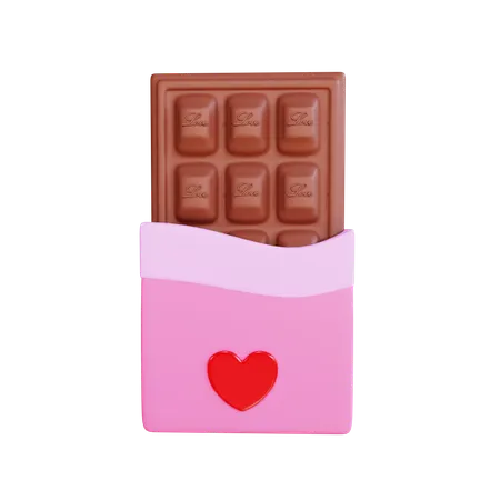 3 D Render Valentine Chocolate 3D Icon