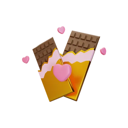 3 D Valentine Chocolate Illustration Object 3D Illustration