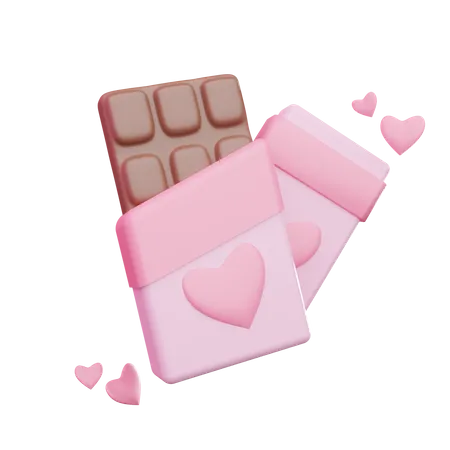 Valentine Chocolate  3D Illustration