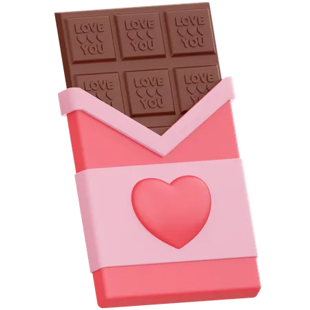 Valentine Chocolate 3D Illustration