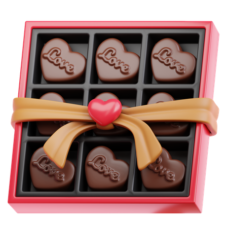 Valentine Chocolate 3D Icon
