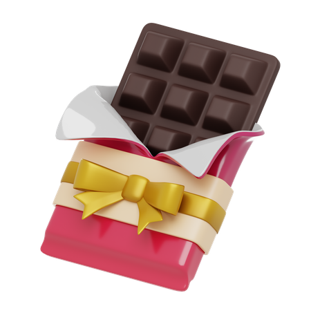 Chocolate Candy Bar 3D Icon download in PNG, OBJ or Blend format