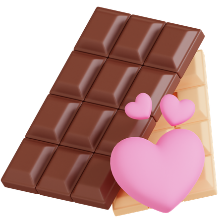 Valentine Chocolate Bars  3D Icon