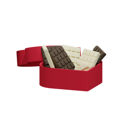 Valentine chocolate box 3D Illustration