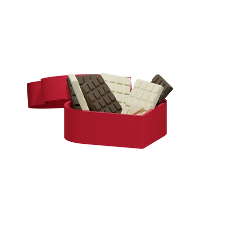 Valentine chocolate box  3D Illustration