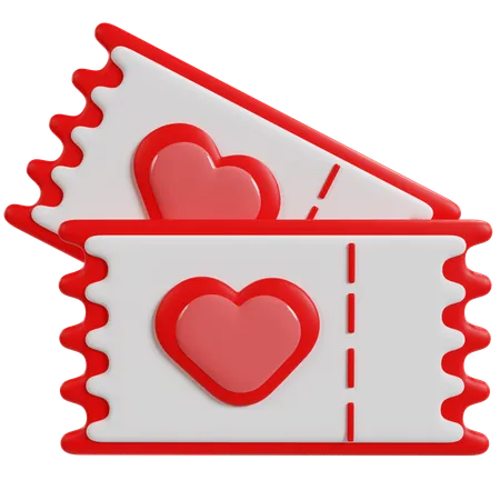 Valentine Cinema Tickets  3D Icon