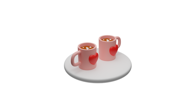 Valentine coffee  3D Icon