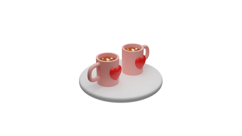 Valentine coffee  3D Icon