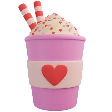 Valentine Coffee Cup  3D Icon