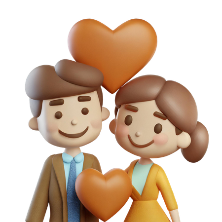 Valentine Couple  3D Icon