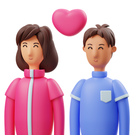 Valentine Couple 3D Illustration
