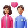 3d love couple emoji