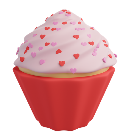 Valentine Cupcake  3D Icon