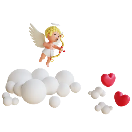 Valentine Cupid  3D Illustration