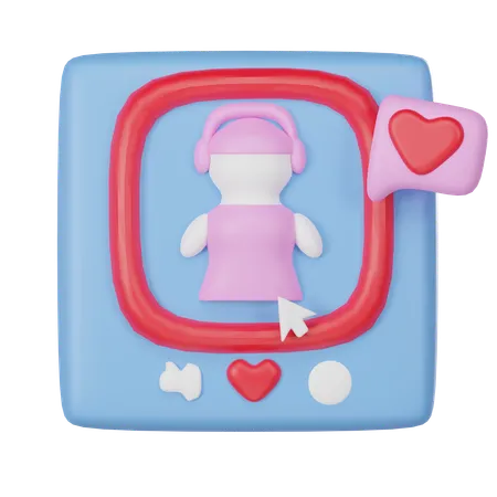 Valentine Dating  3D Icon