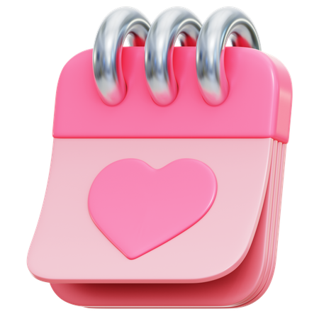 Valentine Day Calendar  3D Icon