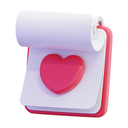Valentine Day Calendar  3D Icon
