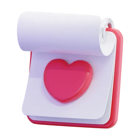 Valentine Day Calendar  3D Icon