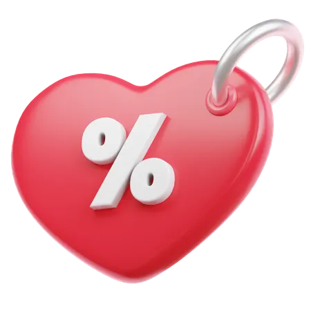 Valentine Discount  3D Icon