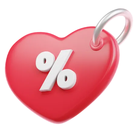 Valentine Discount 3D Icon