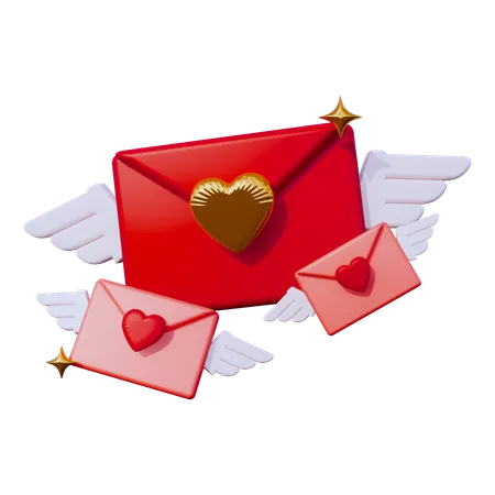 Valentine Envelope  3D Icon