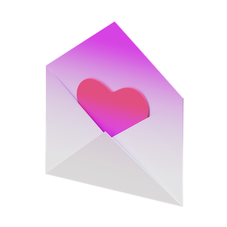 Valentine Envelope  3D Icon