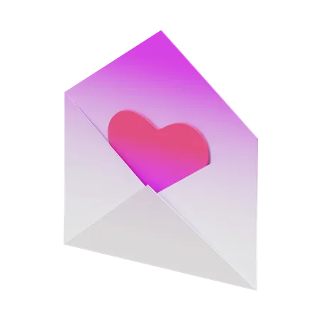 Valentine Envelope  3D Icon