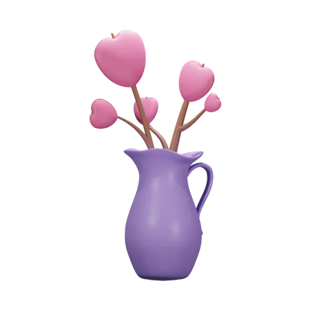 Valentine flower  3D Illustration