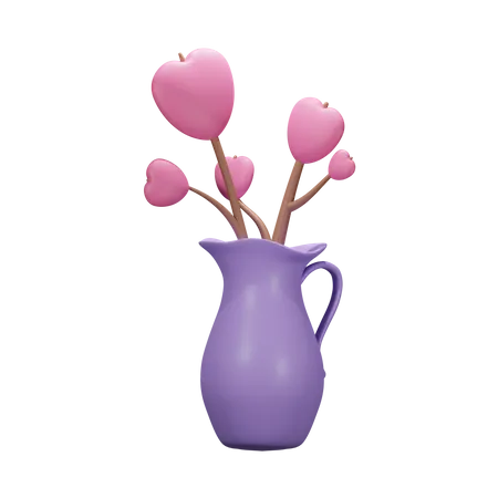 Valentine flower 3D Illustration