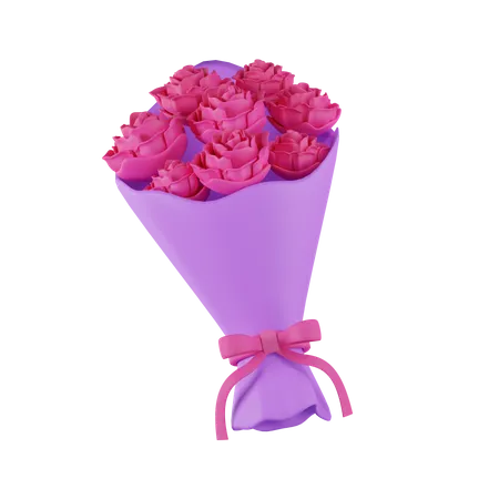 Valentine Flower Bouquet  3D Icon
