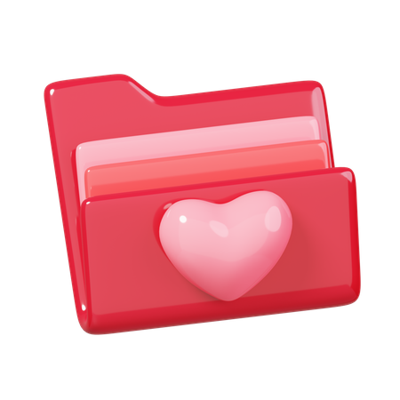 Valentine Folder  3D Icon