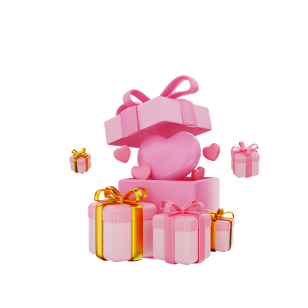 Valentine gift  3D Illustration