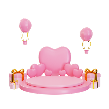 Valentine Gift  3D Illustration