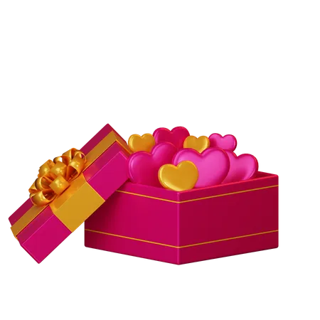 3 D Flash Sale Giftbox With Love Icon 3D Illustration
