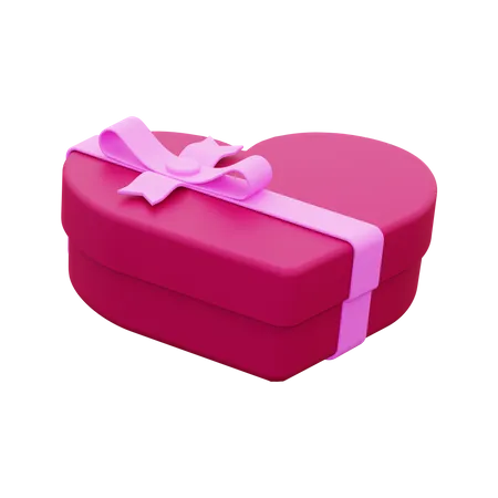 3 D Valentine Gift Icon 3D Icon